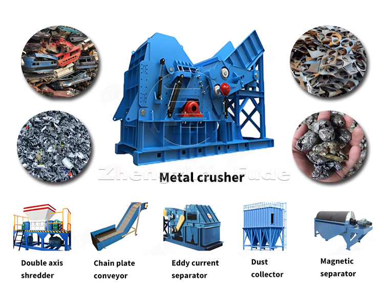 Metal crushing production line