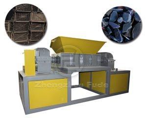 What is the purpose of a double axis shredder?
