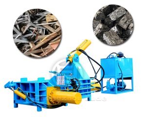 Scrap metal briquetting machine