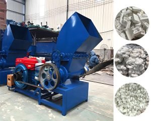 Foam-forming and compacting machine
